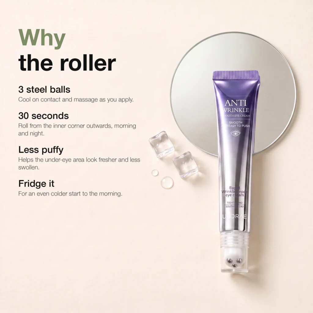 E01 Under-Eye Cream with Steel Roller — 20 g
